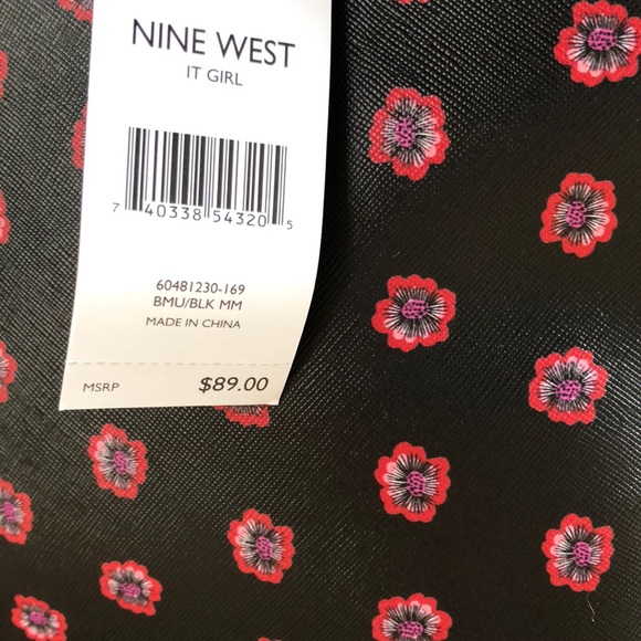 NWT Nine West It Girl black and red tote bag - Picture 4 of 5